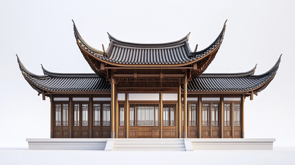 Obraz premium Traditional Chinese architecture with elegant wooden details