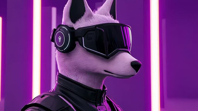 Cute Colorful 3D Cartoon Dog Robot Character for Kids Halloween Animation