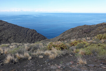 Beautiful view to Atlantic Ocean from the mountain.