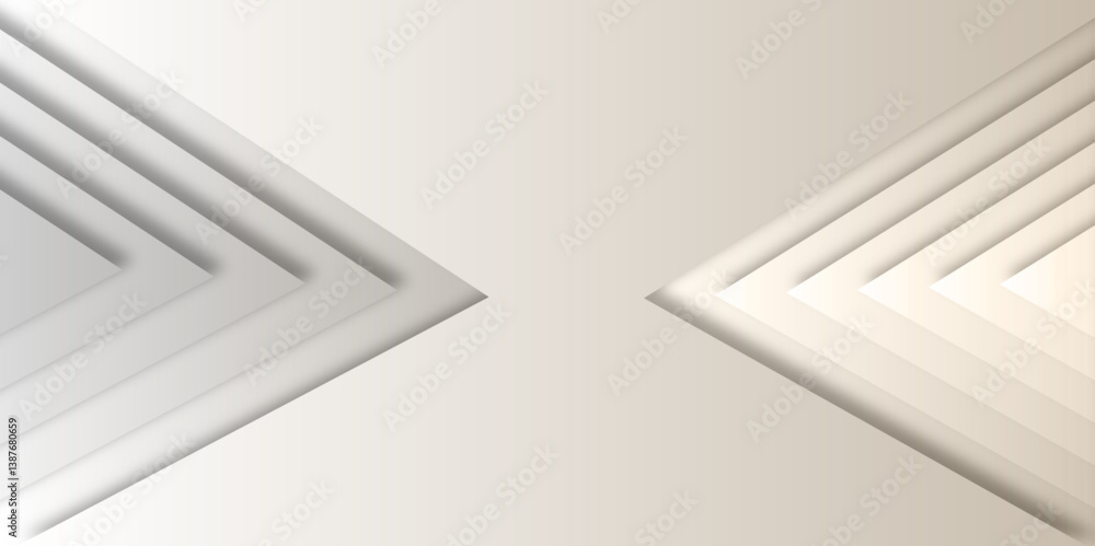 Aufkleber abstract colorful arrow line minimal geometric smooth grey light arrow elegant white background with