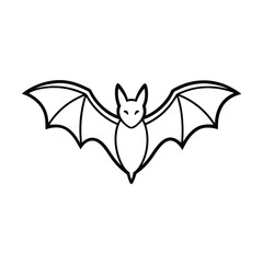 Bat Wing Fold Line Art Vector Design