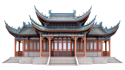 Fototapeta premium Traditional Chinese architecture with ornate roof design