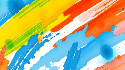 Watercolor paper with brush strokes