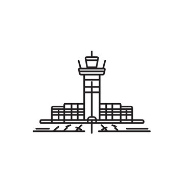 recommend clip art: Airport building displays architecture outline design exterior flat
