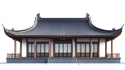 Fototapeta premium Traditional Chinese architecture with ornate roof design