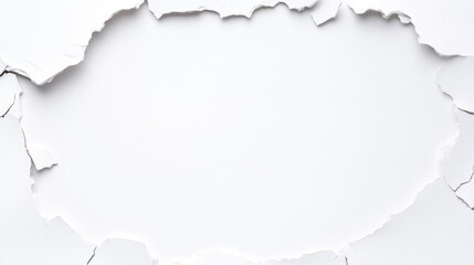 Ripped White Paper Frame