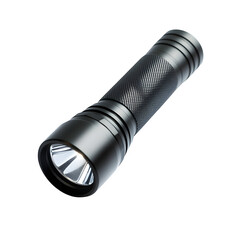 Portable LED flashlight isolated on white background