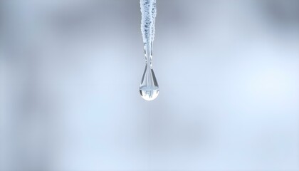 drop of water hanging from a faucet