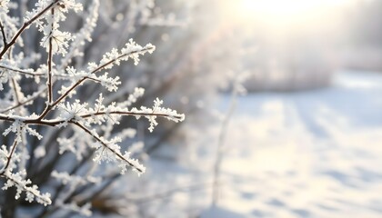 Obraz premium close up of a snow covered tree branch