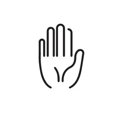 Obraz premium Raised hand displays stop symbol gesture on white background