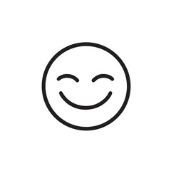 Fototapeta premium Smiling face icon conveys happiness on white background detail