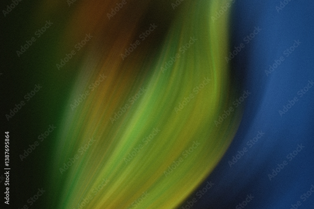 Poster a blurred close up of a green plant with a blue background creating an abstract and soft composition