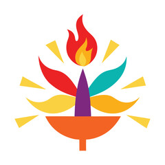 A Colorful Pentecost Day Celebration vector illustration on white background