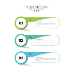 Infographic 3 options design elements for your business data. Vector Illustration.