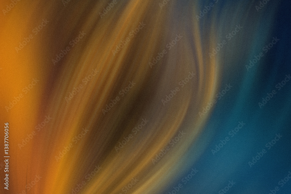 Poster abstract blurred background with orange and blue hues creating a dynamic and fluid composition effec