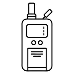 Obraz premium Breathalyzer Design Outline on White Background