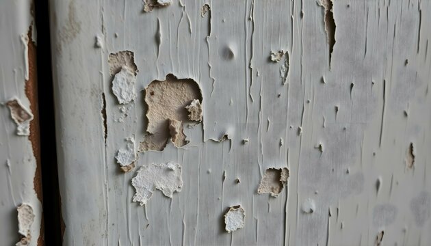 close up of peeling paint on a door