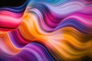 Obraz premium Vibrant Waves of Color Flowing Seamlessly in an Abstract Composition Perfect for Artistic and Creative Projects