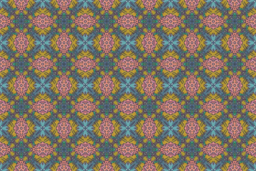 Seamless Geometric Shape Textile Wallpaper Interior Endless Decoration Visual Perspective Fashion Cloth Background Graphic Symmetric Texture Template Luxury Digital Tile Design Fabric Art Pattern.