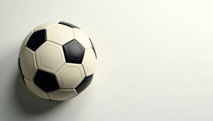 Naklejka premium Overhead view of football on white background , season, shot, sports ball