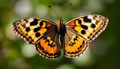 close up of a butterfly on a flower