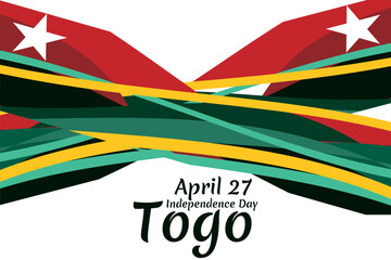 April 27, Independence day of Togo Vector Illustration. Suitable for greeting card, poster and banner.