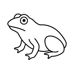 frog line art vector illustration