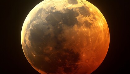 Red Moon Eclipse Night Sky