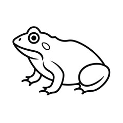 toad line art vector illustration