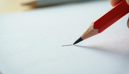 Sharp pencil scribbling on pristine white sheet, creative, education, school