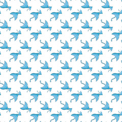 Fototapeta premium Clown Fish At Night Seamless Vector Pattern Design