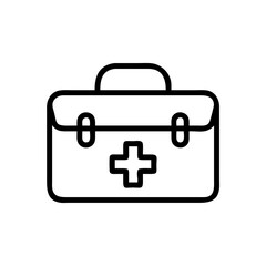 Obraz premium Icon of a doctorchest / first aid kit