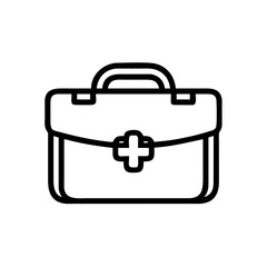 Fototapeta premium Icon of a doctorchest / first aid kit