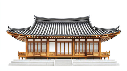 Fototapeta premium Traditional Korean house with elegant wooden architecture