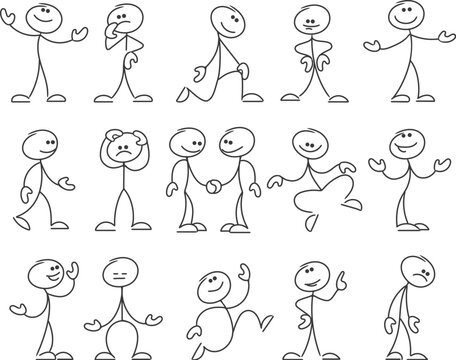 Hand drawn stick man