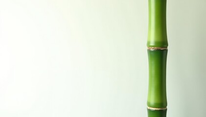 Obraz premium Single stem of a bamboo plant isolated on white background, plant, garden, trunk