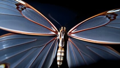 Fototapeta premium close up of a butterfly on a black background