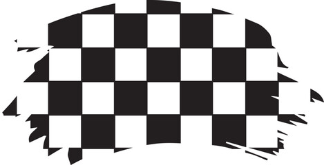 Obraz premium crossed checkered flag racing grunge brush texture effect sports finish line flag eps vector file
