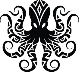 Octopus Vector Silhouette | Marine, Deep Sea and Underwater Creature