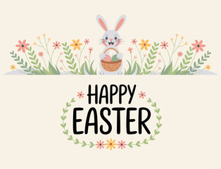 Easter poster, Easter banner, banner, Easter clipart, happy Easter, Easter 2025, 2025, Easter celebration, easter sublimation, easter card, easter, bunny, rabbit, egg, card, spring, cartoon, holiday, 
