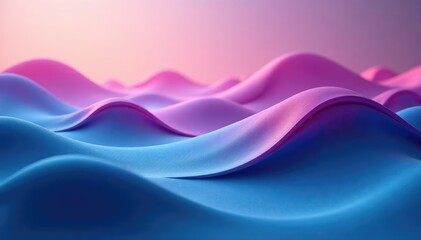 Obraz premium Interlocking wave forms, subtle color gradients , wall, simple