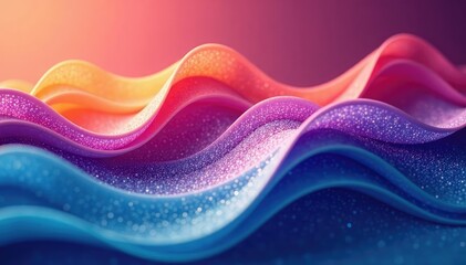 Interlocking wave forms, subtle color variation, art, design