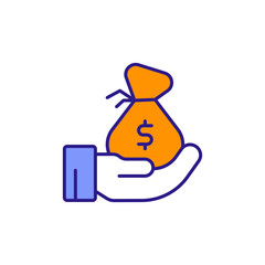 Subsidy Money Icon for Public Sector Support.