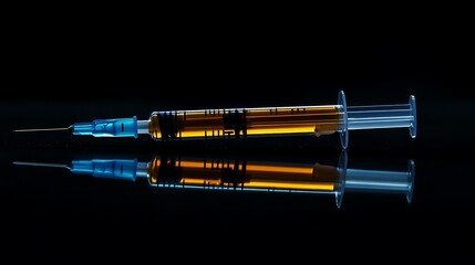 Fototapeta premium Futuristic Syringe Designs Showcasing Precision and Advanced Medical Technology