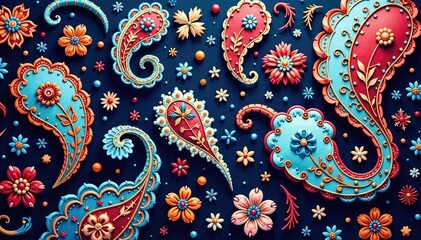 Intricate paisley pattern, flowing seamlessly across the frame , elegant, wallpaper