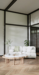 Japan Room Design Japanese style. 3D rendering