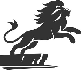Lion black vector silhouette