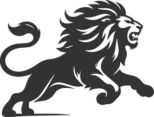 Lion black vector silhouette