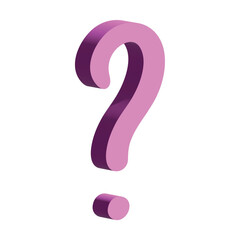 3d question mark clipart Single element for design