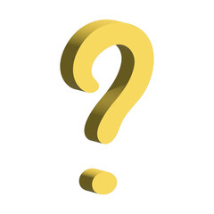 3d question mark clipart Single element for design